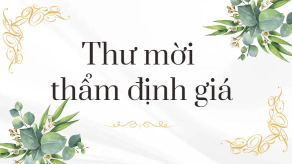 Thư mời thẩm định giá