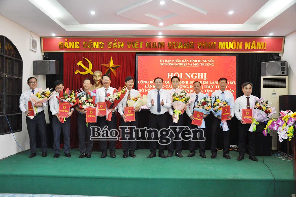 Sở Nông nghiệp và Môi trường: Công bố các quyết định bổ nhiệm cán bộ
