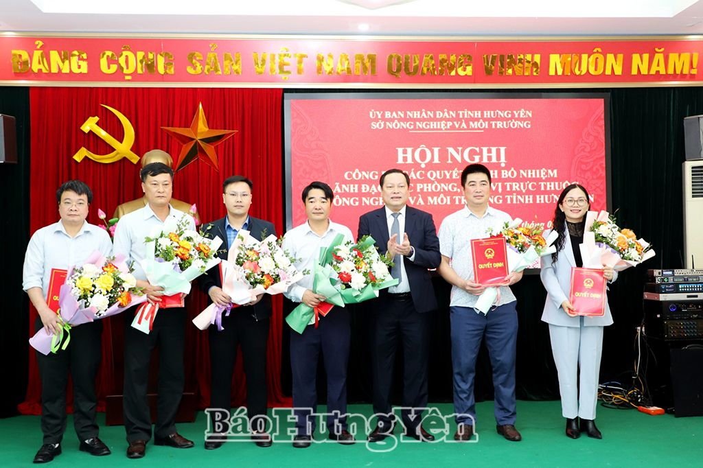 Sở Nông nghiệp và Môi trường: Công bố các quyết định bổ nhiệm cán bộ