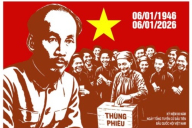 Tuyên truyền cổ động trực quan kỷ niệm 80 năm Ngày Tổng tuyển cử đầu tiên bầu Quốc hội Việt Nam; Bầu cử đại biểu Quốc hội khóa XVI và bầu cử Hội đồng nhân dân các cấp.